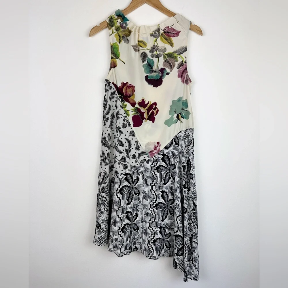 Anthropologie Postmark Arcadie Asymmetrical Silk Dress - Picture 7 of 9